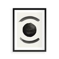 Plakat w ramie 30x40 - Bezczasowe Echo - abstrakcyjne plamy okręgi, akwarelowe - rama czarna