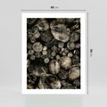 Plakat bez ramy 40x50 - Stos Drewna - kłody drewna, pociete drweno