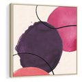 Obraz w ramie 80x80 - Migotliwe Widzenia - abstrakcyjne akwarelowe plamy, nieregularne linie - rama drewno