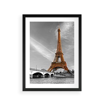 Plakat w ramie 40x50 - Echa Wieży Eiffla - wieża, Eiffla - rama czarna