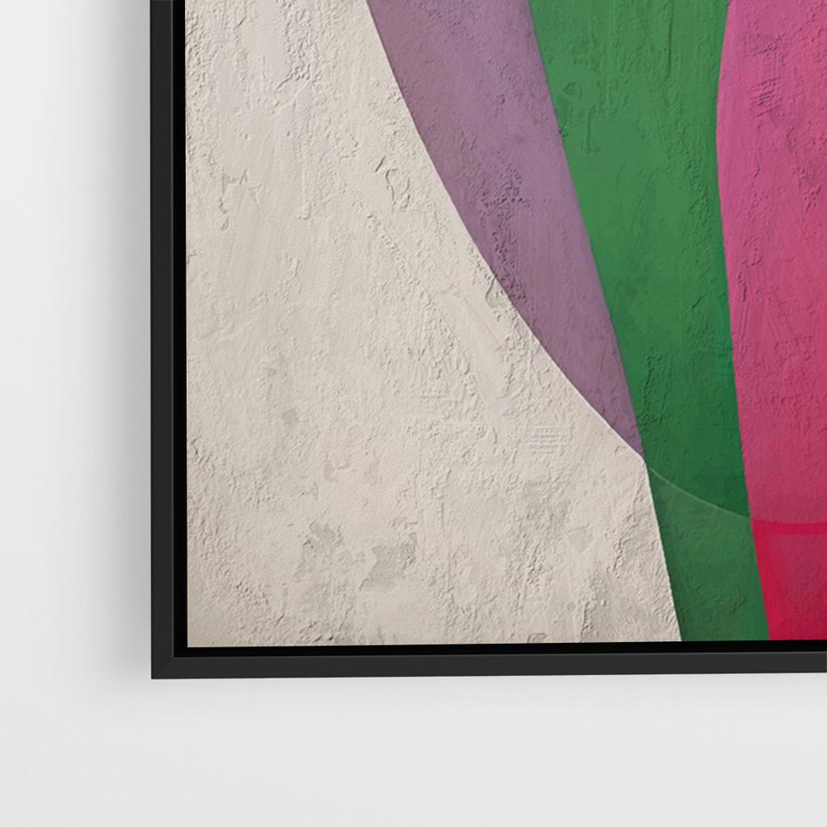 Obraz w ramie 70x100 - Wibracje Kolorów Marzeń - abstrakcyjne dziwne kształty, olejny obraz - rama czarna