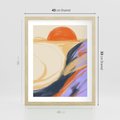 Plakat w ramie 40x50 - Pomarańczowy Horyzont - pastelowy krajobraz, nowoczesny plakat - rama drewno