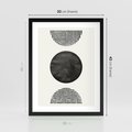 Plakat w ramie 30x40 - Tajemnicza Kompozycja - abstrakcyjne czarno białe formy, minimalizm - rama czarna