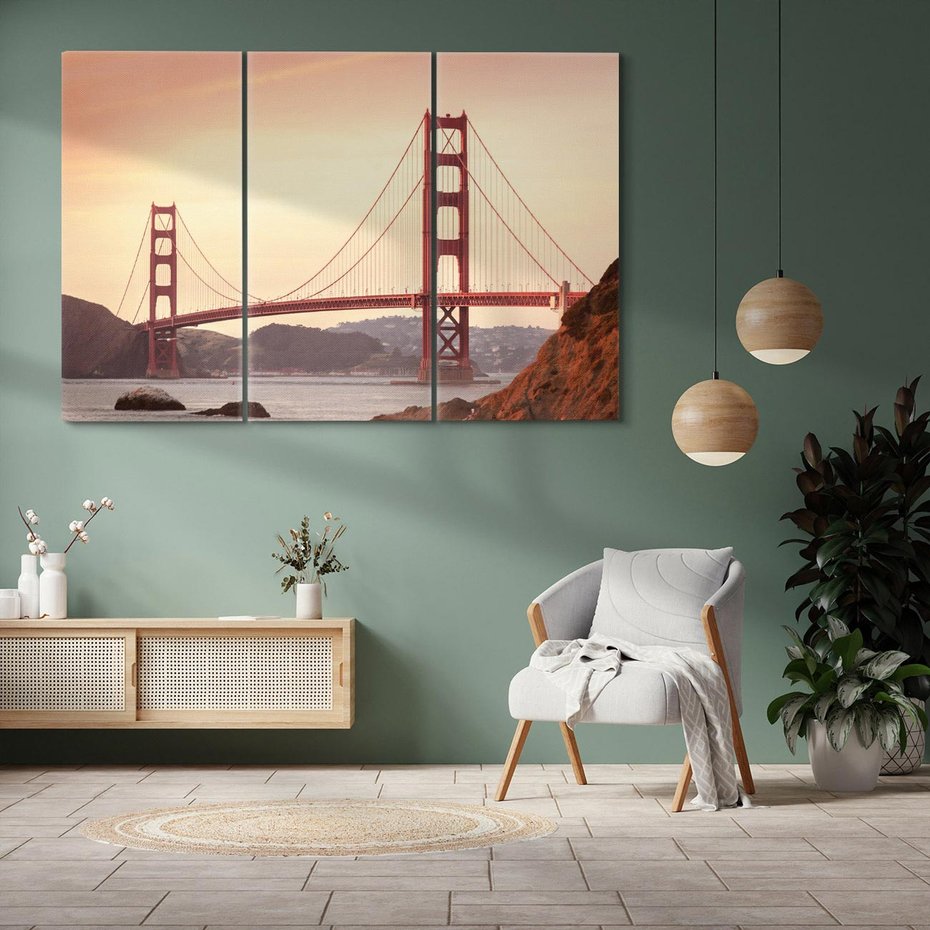 Obraz na płótnie 120x80 - Golden Gate most USA - Golden Gate, most