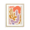 Plakat w ramie 40x50 - Ekspresjonistyczne Impulsy - abstrakcyjny obraz, pastelowe kolory - rama drewno