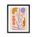 Plakat w ramie 40x50 - Przenikająca Harmonia - abstrakcyjny obraz, pastelowe kolory - rama czarna