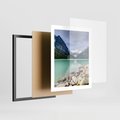 Plakat w ramie 40x50 - Górskie jezioro - spokój i piękno - jezioro, górskie - rama czarna
