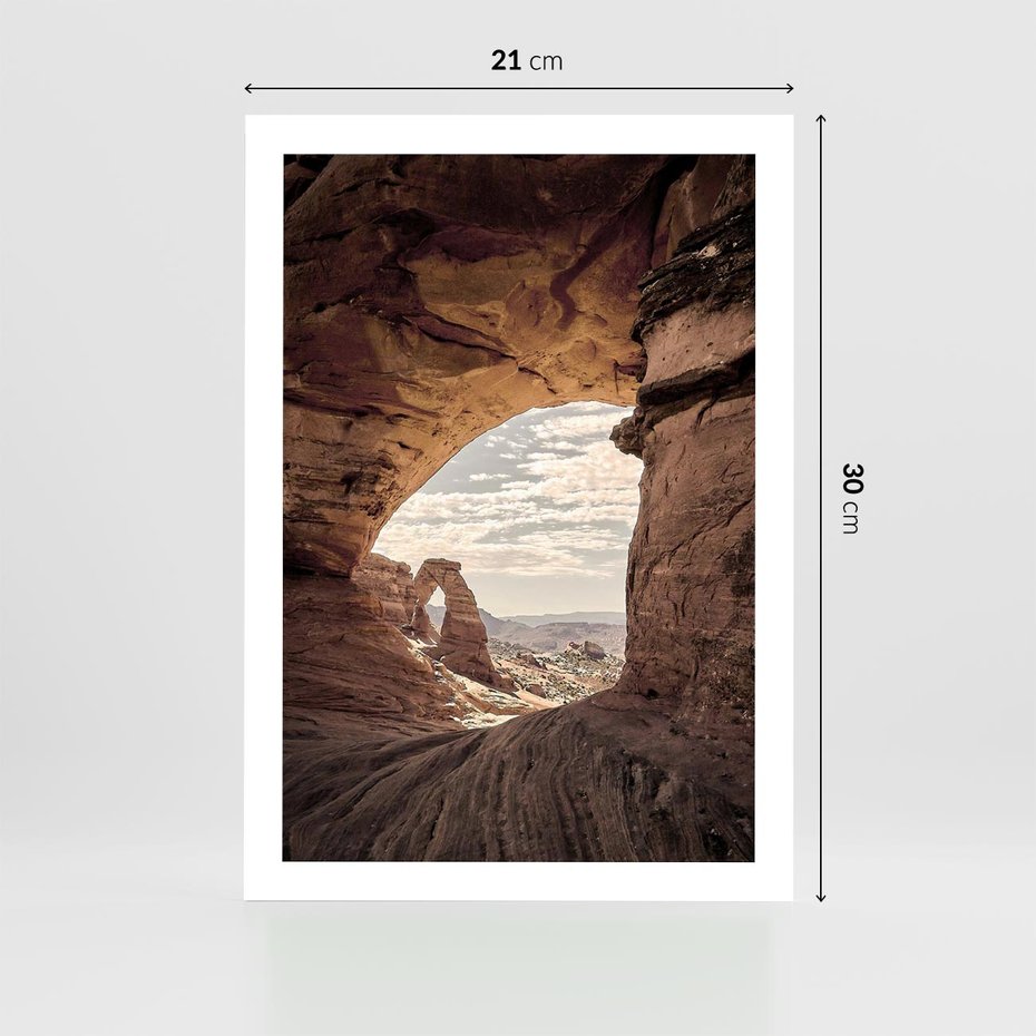 Plakat bez ramy 21x30 - Kanionowy Labirynt - pustynia, skały