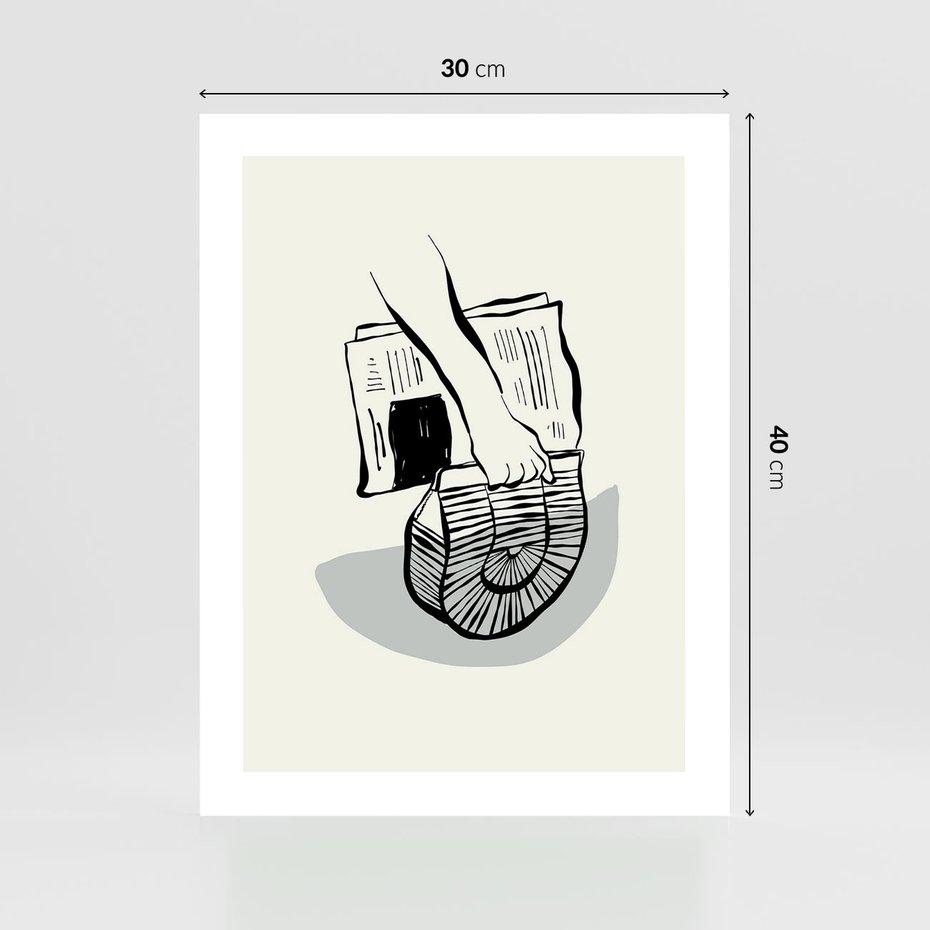 Plakat bez ramy 30x40 - Szkicowe Gazetowe Inspiracje - grafika, szkic