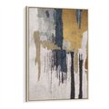 Obraz w ramie 50x70 - Odyseja w świetle i cieniu - abstrakcja, porysowana ściana - rama drewno