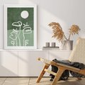 Plakat bez ramy 21x30 - Wibracje Naturalnej Równowagi - zielony plakat, roślinne inspiracje