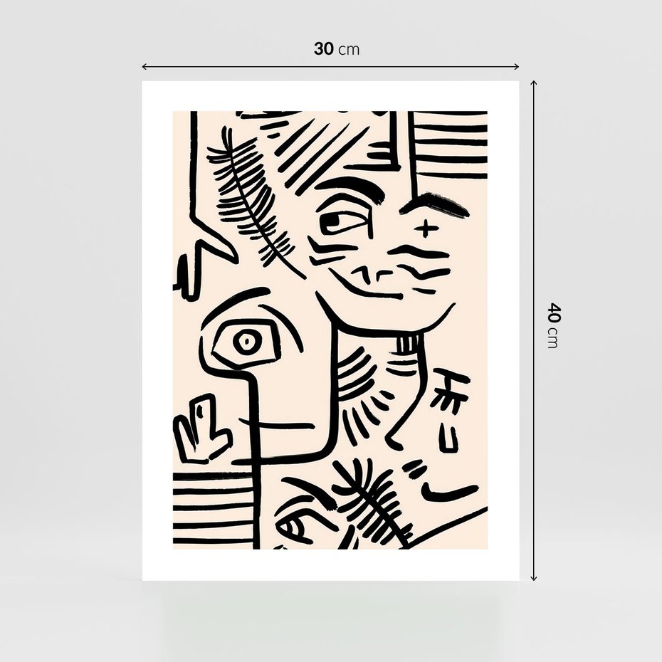 Plakat bez ramy 30x40 - Ekspresyjne Odbicia Współczesności - abstrakcyjna grafika, minimalizm