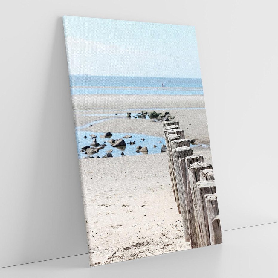 Obraz na płótnie 80x120 - Fale na falochronie nad morzem - morze, falochron