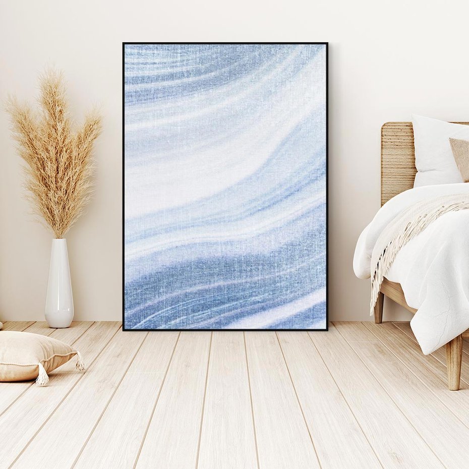 Obraz w ramie 50x70 - Abstrakcyjna akwarela - abstrakcja, akwarela - rama czarna