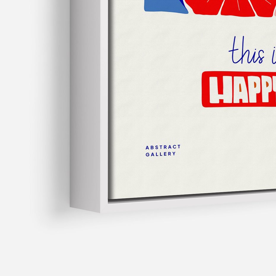 Obraz w ramie 70x100 - Abstrakcyjna Afirmacja - sztuka nowoczesna, abstrakcyjny styl - rama biała