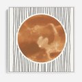 Obraz w ramie 80x80 - Eteryczne Krągłe Echa - boho obraz, geometria - rama biała