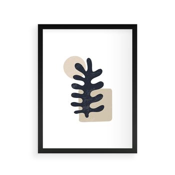 Plakat w ramie 50x70 - Opowieść Przenikających Energii - inspiracja mattise, abstrakcja - rama czarna