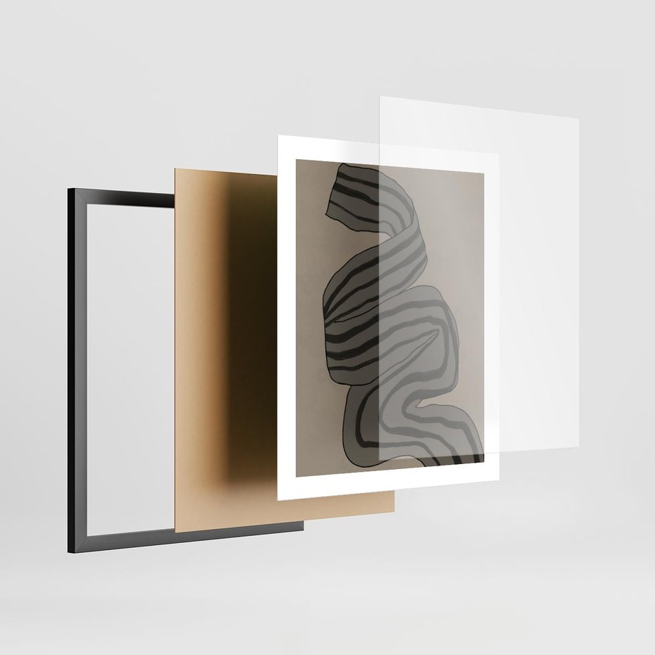 Plakat w ramie 40x50 - Niezwykłe Przesilenia - nowoczesna geometryczna sztuka, loftowe wnętrze - rama czarna