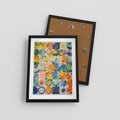 Plakat w ramie 30x40 - Rozkwitające Wzory Abstrakcji - abstrakcyjny obraz, mnogość kolorów - rama czarna