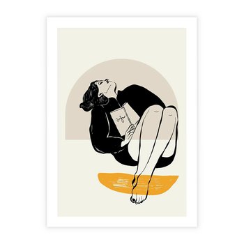 Plakat bez ramy 21x30 - Kształt Kobiecego Portretu - grafika, kobieta