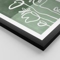 Plakat w ramie 50x70 - Wibracje Naturalnej Równowagi - zielony plakat, roślinne inspiracje - rama czarna