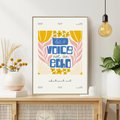 Obraz w ramie 50x70 - Złote Impulsy - typografia, kwiaty - rama drewno