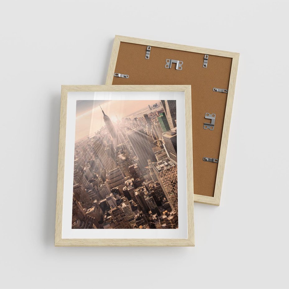 Plakat w ramie 40x50 - Dynamika Nowego Jorku - Nowy Jork, miasto - rama drewno