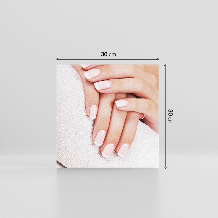 Obraz na płótnie 30x30 - Piękno manicure - manicure, paznokcie