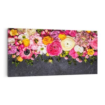 Obraz na płótnie 120x60 - Kompozycje kwiatowe: harmonia natury - kwiaty, kompozycja