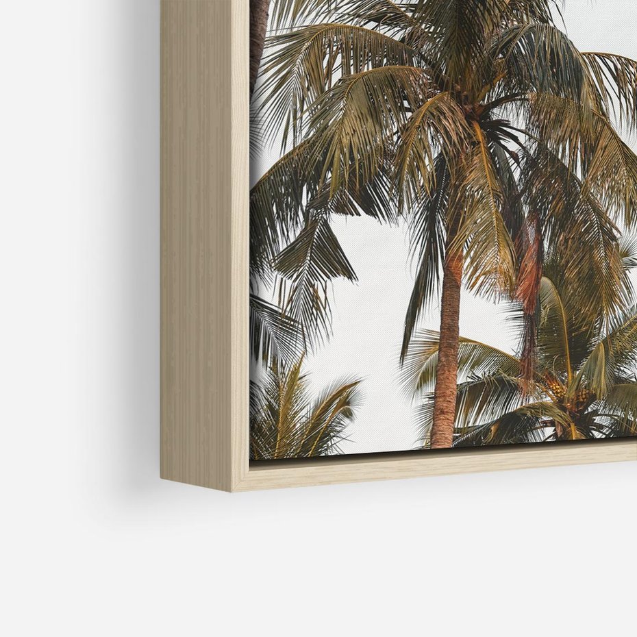 Obraz w ramie 50x50 - Palmy - tęsknota za Hawajami - palmy, Hawaje - rama drewno