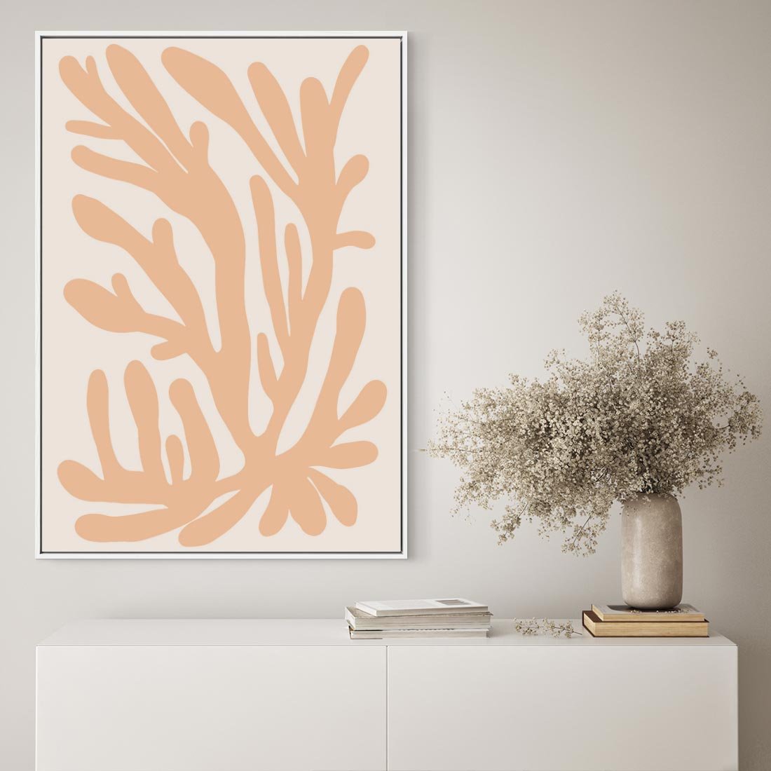 Obraz w ramie 80x120 - Rozkwitające Abstrakcje - nowoczesna sztuka, plakat modern - rama biała