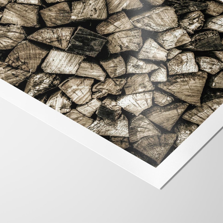 Plakat bez ramy 21x30 - Piękno Drewna - belki drewna, drewno