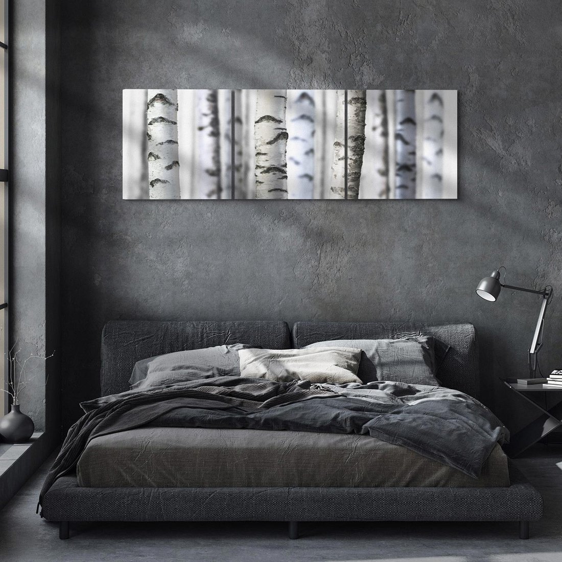 Obraz na płótnie 120x40 - Delikatność brzóz - brzozy, las