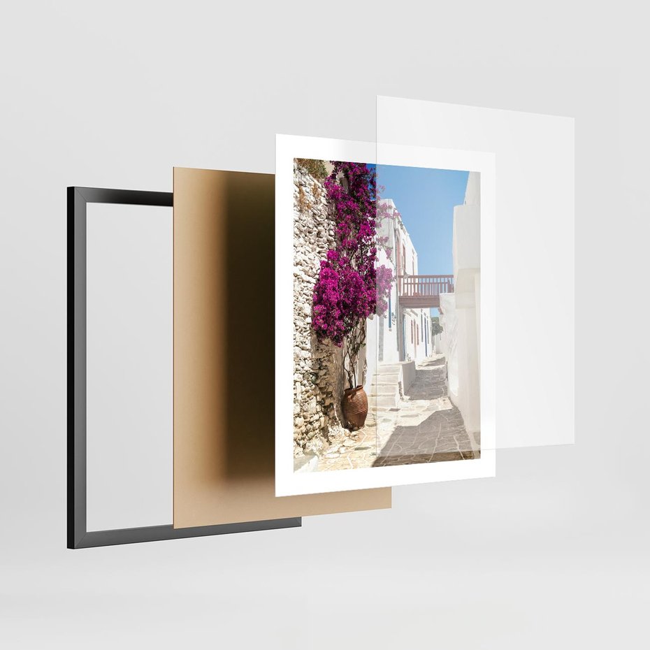 Plakat w ramie 40x50 - Kwiaty Chorwacji - kwiaty, Chorwacja - rama czarna