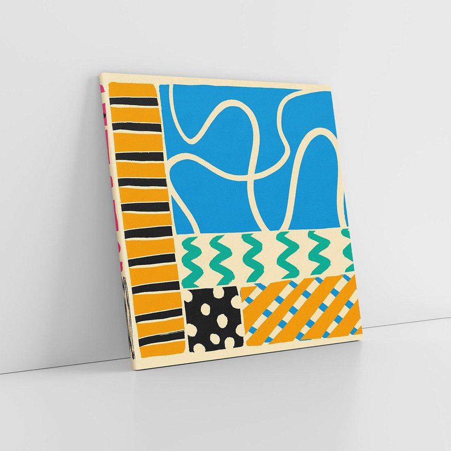 Obraz na płótnie 80x80 - Etno Boho - etno ornamenty, boho klimat