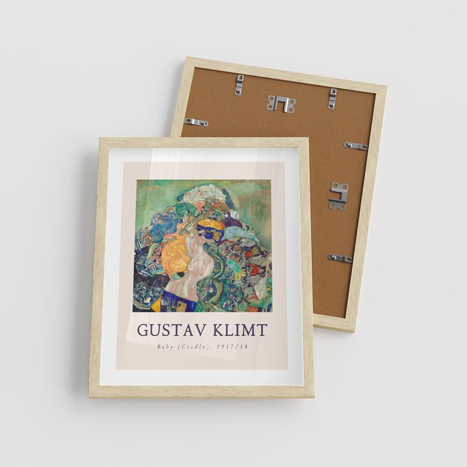 Plakat w ramie 40x50 - Sztuka z Reprodukcją G. Klimta - Gustav Klimt, reprodukcja - rama drewno