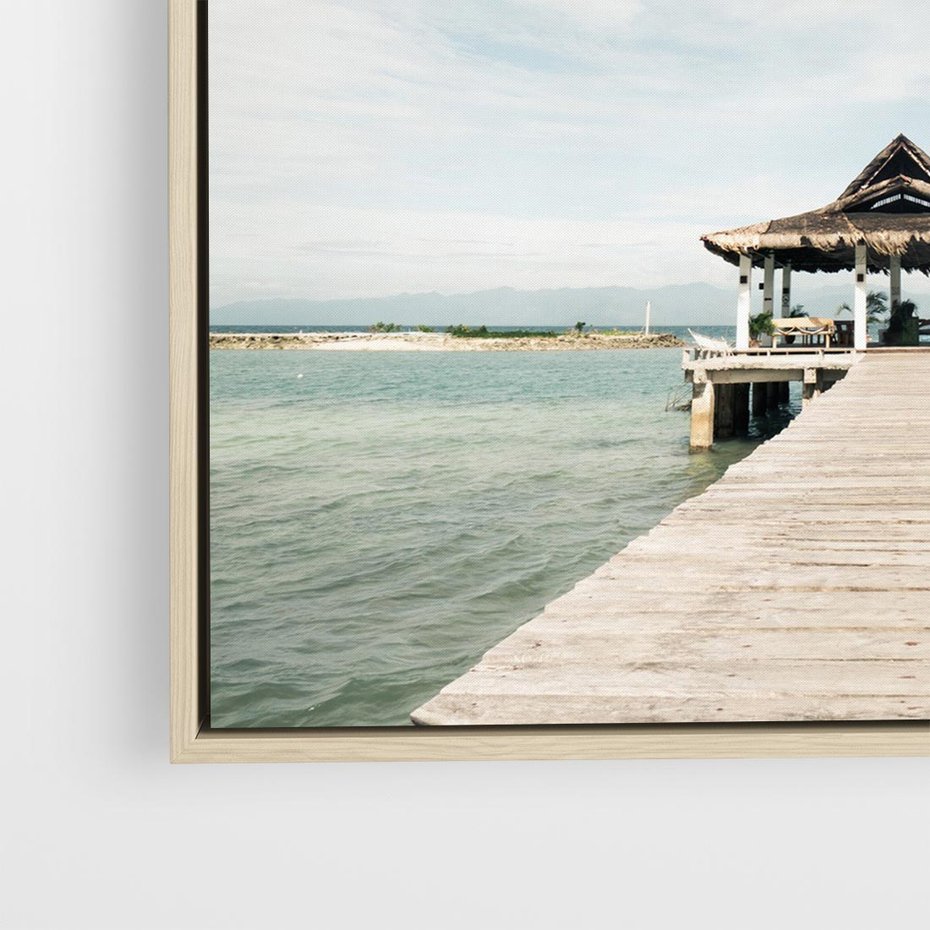 Obraz w ramie 50x50 - Magia Morza i Piękno Plaży - Hawaje, morze - rama drewno