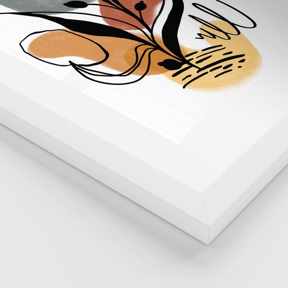 Plakat w ramie 30x40 - Rozkwitające Abstrakcje - abstrakcja, sztuka nowoczesna - rama biała