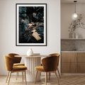 Plakat bez ramy 30x40 - Jesienne Liście w Kałużach: Odbicie Natury - jesienne liście wkałuży, fotografia