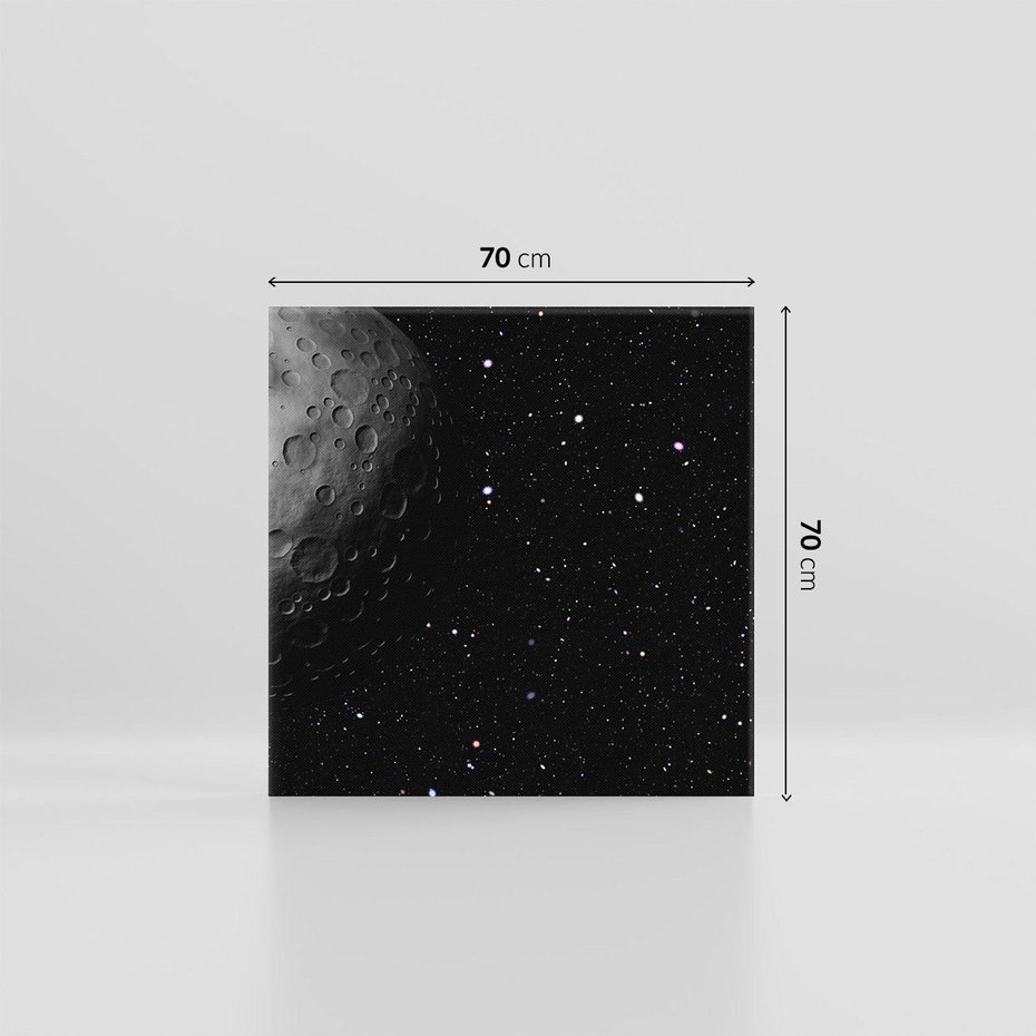 Obraz na płótnie 70x70 - Nocne opowieści księżycowe - księżyc, kosmos
