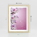 Plakat w ramie 30x40 - Relaksujące Piękno - kwiaty, orchidea - rama drewno