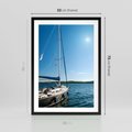 Plakat w ramie 50x70 - Wolność na Horyzoncie - żaglowiec, morze - rama czarna