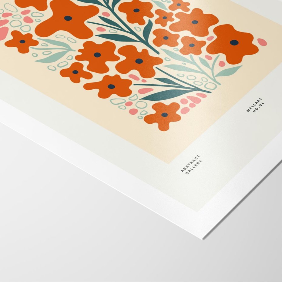 Plakat bez ramy 21x30 - Refleksje Kolorowych Tajemnic - kwiaty, kompozycja