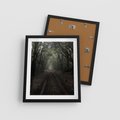Plakat w ramie 40x50 - Urok Drogi - las, droga - rama czarna