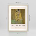 Plakat w ramie 50x70 - Sztuka Klimta - gustav klimt, pocałunek - rama drewno