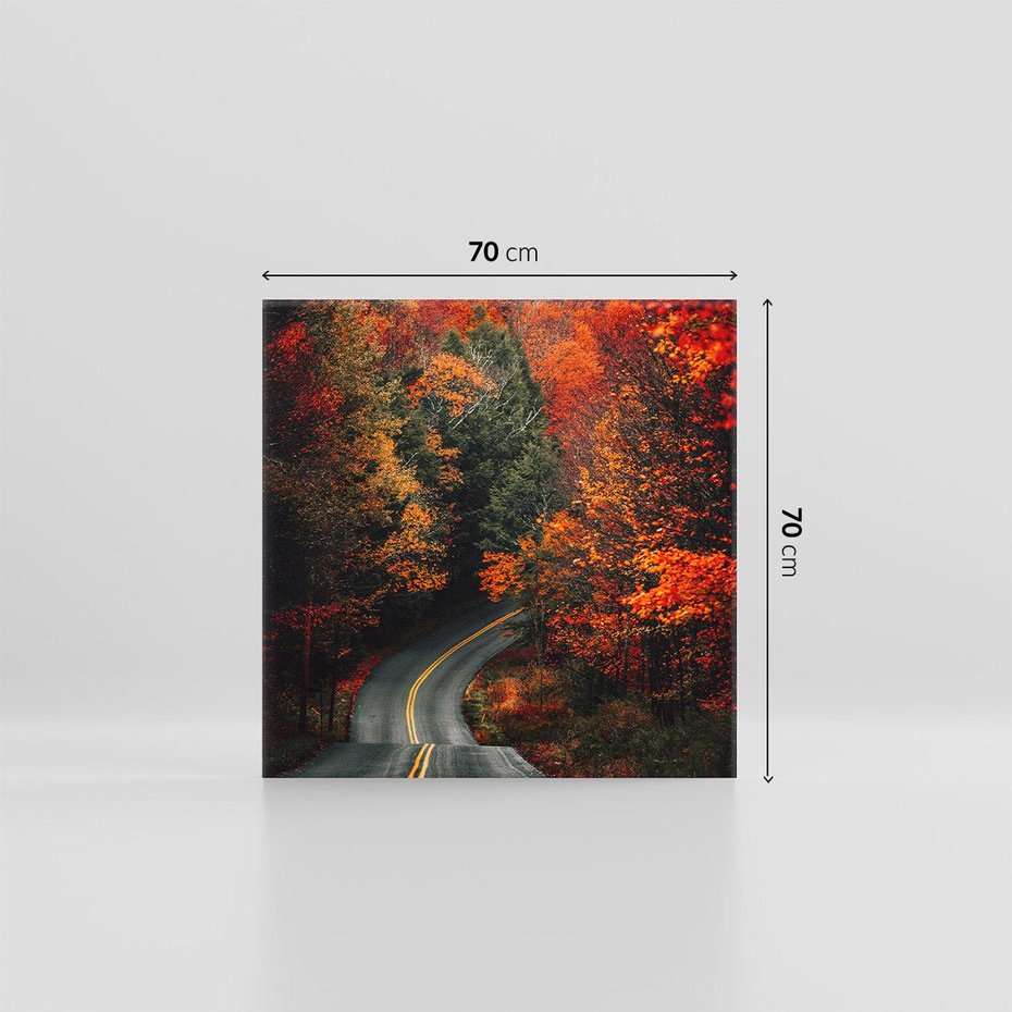 Obraz na płótnie 70x70 - Jesienne Podróżowanie - fotografia, jesień