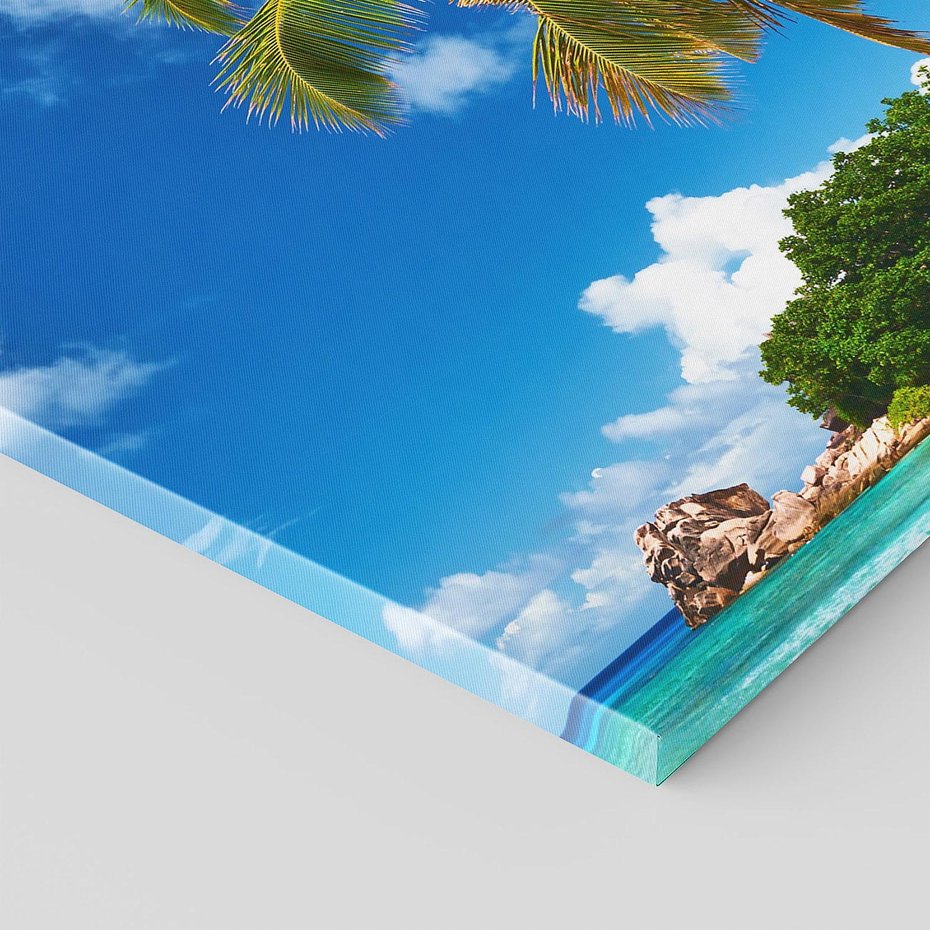 Obraz na płótnie 120x80 - Oaza palm na plaży - palma, plaża