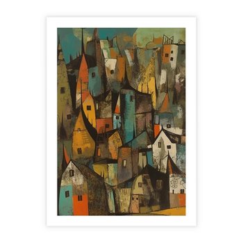 Plakat bez ramy 30x40 - Przenikające Wizje - abstrakcyjny obraz, sztuka abstrakcji