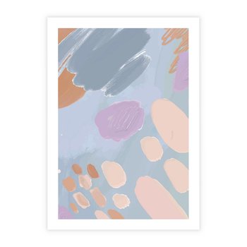 Plakat bez ramy 30x40 - Migocące Pastelowe Spektrum - abstrakcyjne akwarelowe plamy, pastele