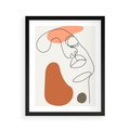Plakat w ramie 40x50 - Twarz w Geometrycznym Stylu - nowoczesny obraz, grafika - rama czarna